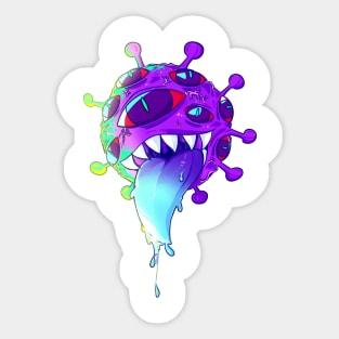 Corona Virus Monster Sticker